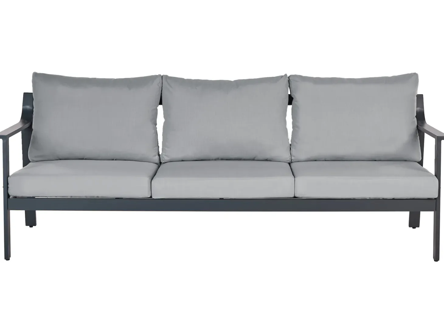 Sofa ogrodowa dla 3 osób KIATO Metal Ciemnoszary