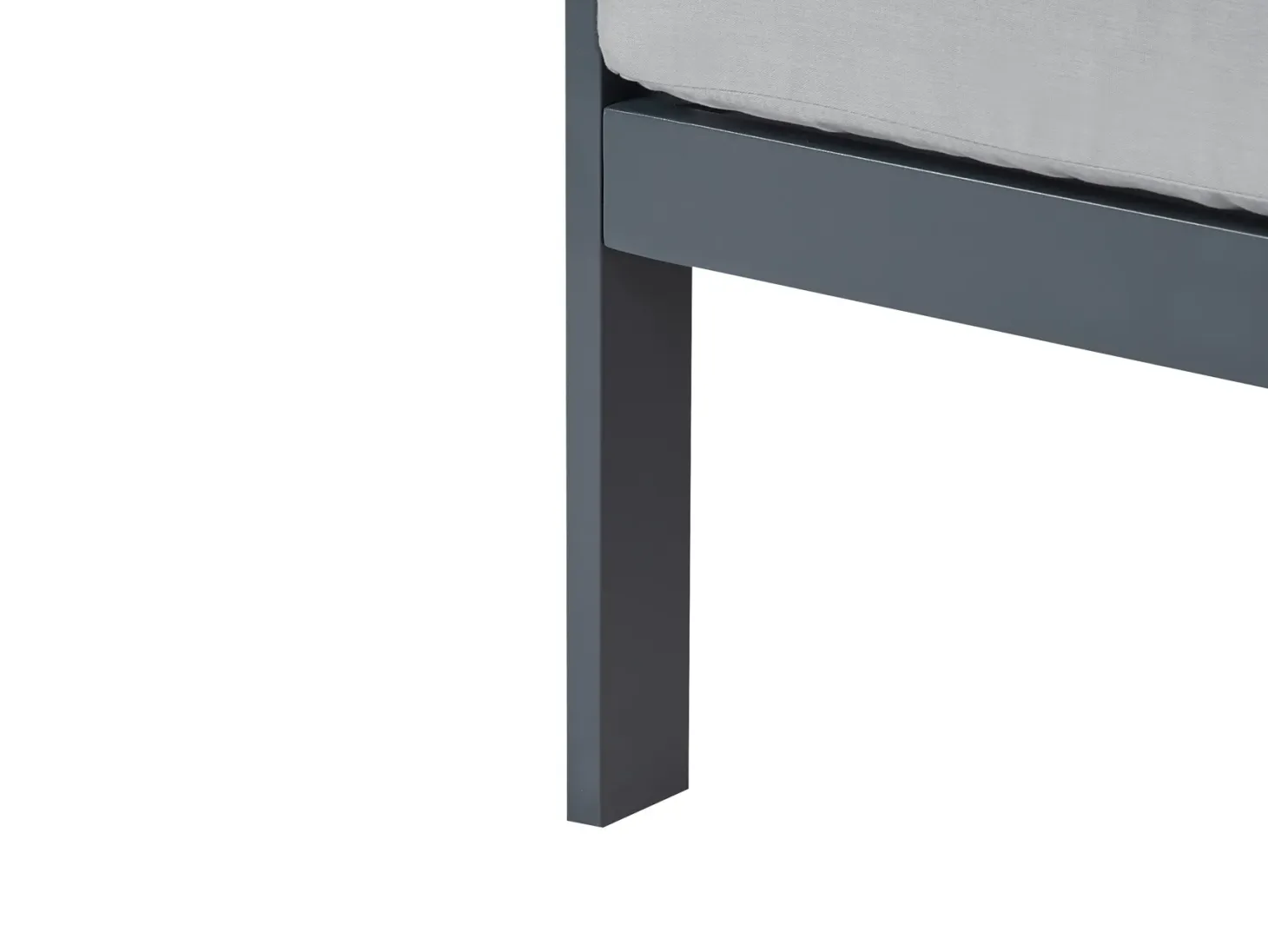 Sofa ogrodowa dla 3 osób KIATO Metal Ciemnoszary