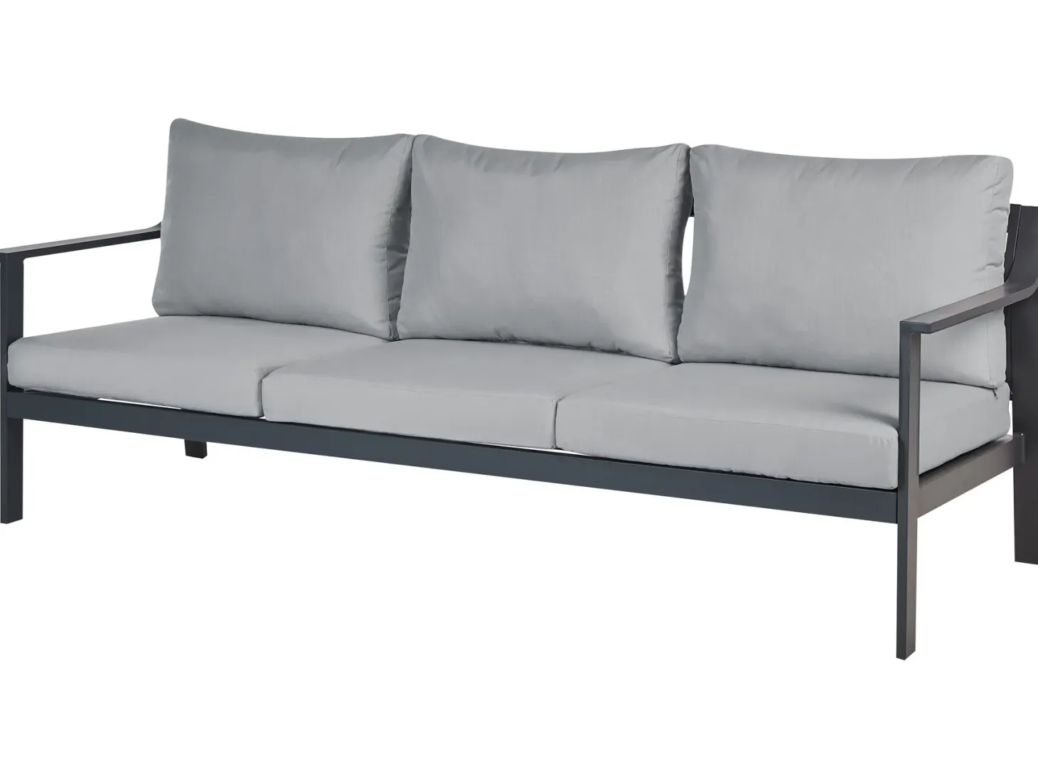 Sofa ogrodowa dla 3 osób KIATO Metal Ciemnoszary