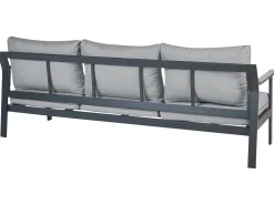 Sofa ogrodowa dla 3 osób KIATO Metal Ciemnoszary