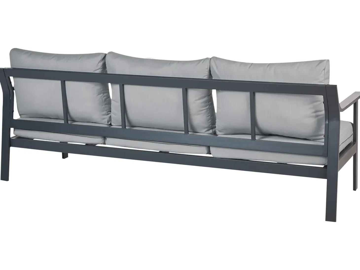 Sofa ogrodowa dla 3 osób KIATO Metal Ciemnoszary