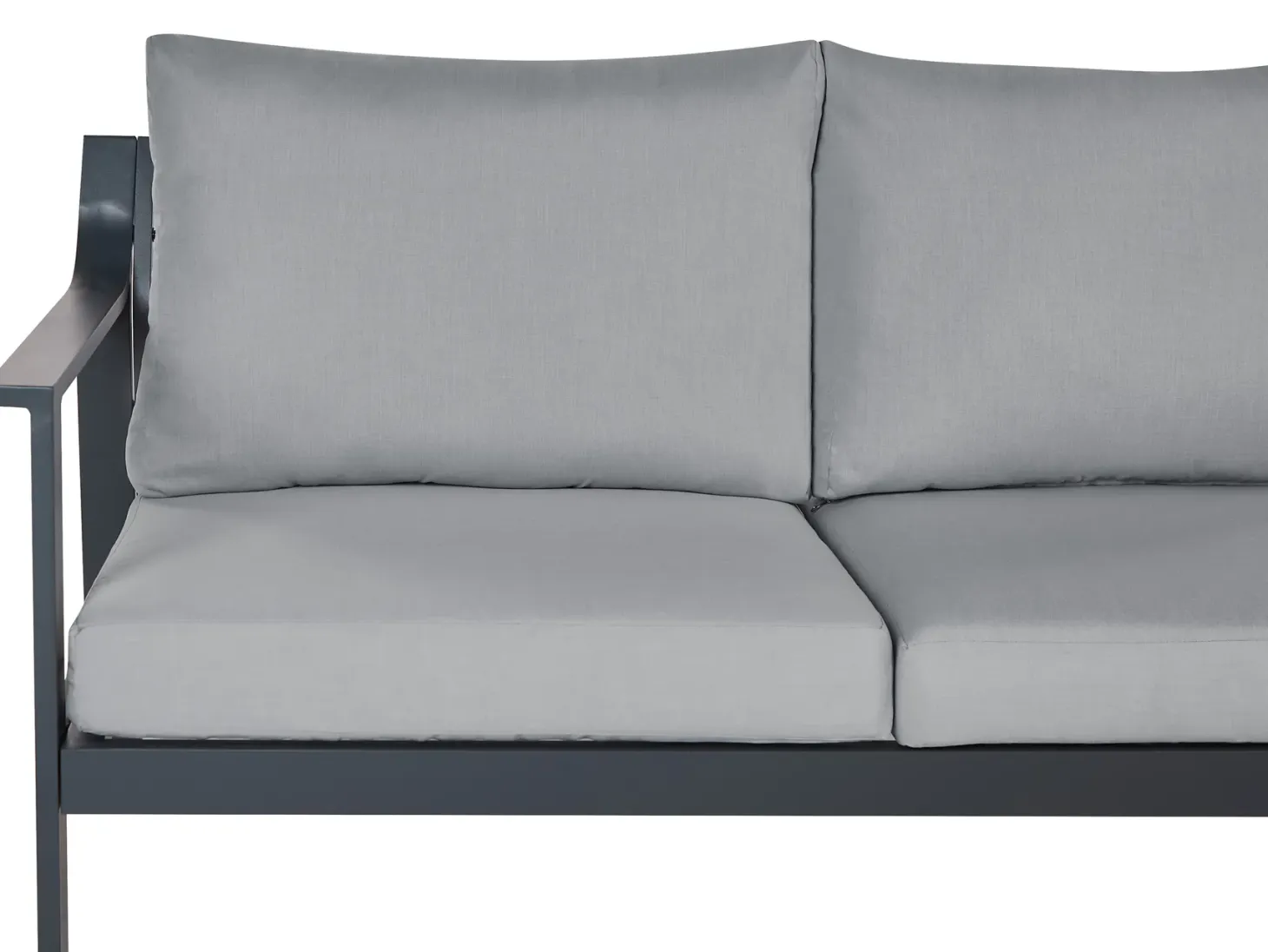 Sofa ogrodowa dla 3 osób KIATO Metal Ciemnoszary