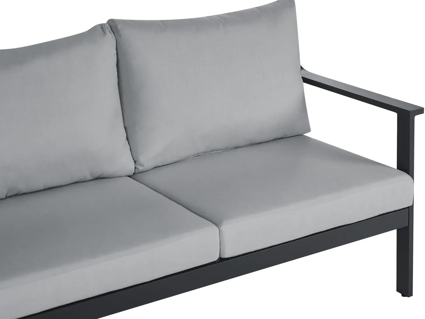 Sofa ogrodowa dla 3 osób KIATO Metal Ciemnoszary