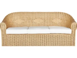 Sofa ogrodowa dla 3 osób LIVADEIA Rattan Naturalny