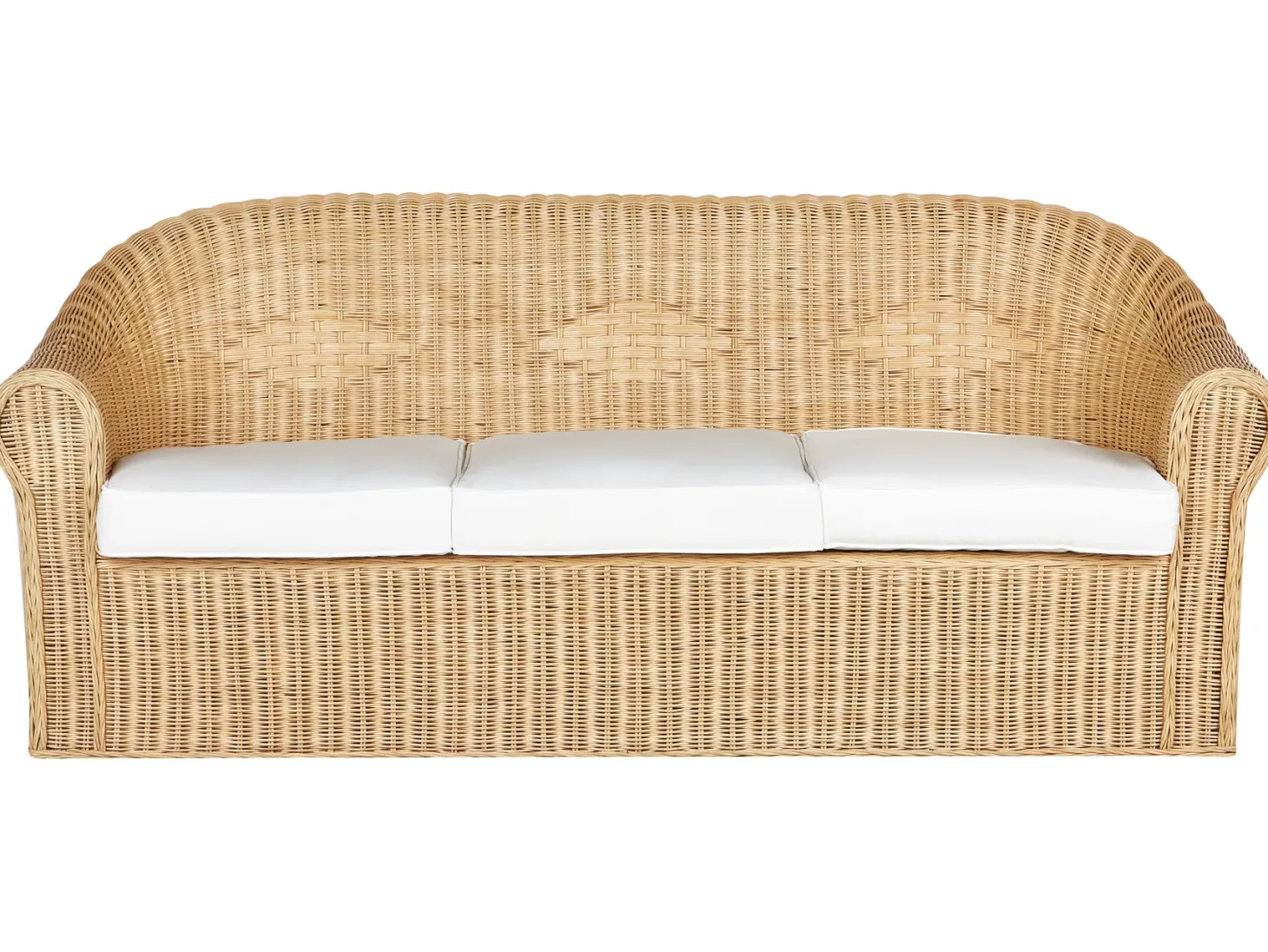 Sofa ogrodowa dla 3 osób LIVADEIA Rattan Naturalny
