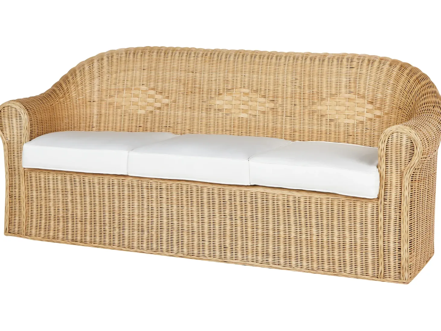 Sofa ogrodowa dla 3 osób LIVADEIA Rattan Naturalny