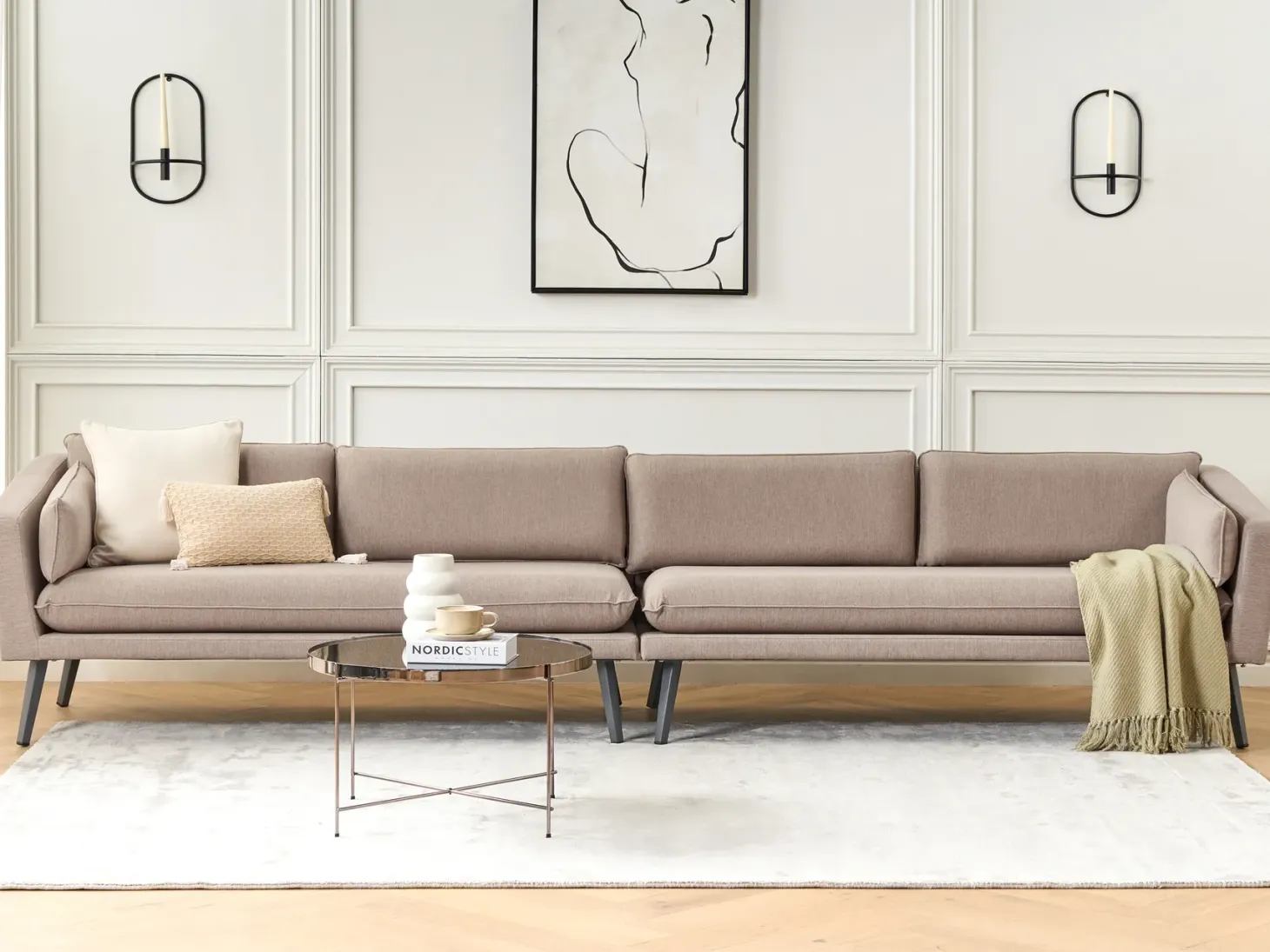 Sofa ogrodowa dla 4 osób LORETELLO Beżowy