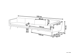 Sofa ogrodowa dla 4 osób LORETELLO Szary