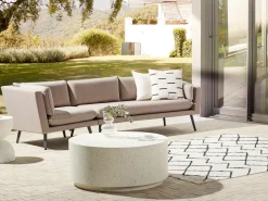 Sofa ogrodowa dla 3 osób LORETELLO Lewostronny Beżowy