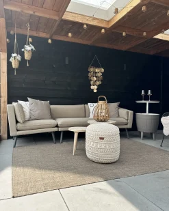 Sofa ogrodowa dla 3 osób LORETELLO Lewostronny Beżowy