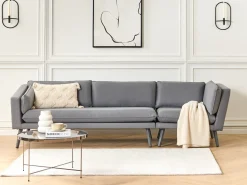 Sofa ogrodowa dla 3 osób LORETELLO Prawostronny Szary