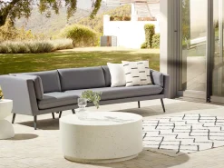 Sofa ogrodowa dla 3 osób LORETELLO Lewostronny Szary