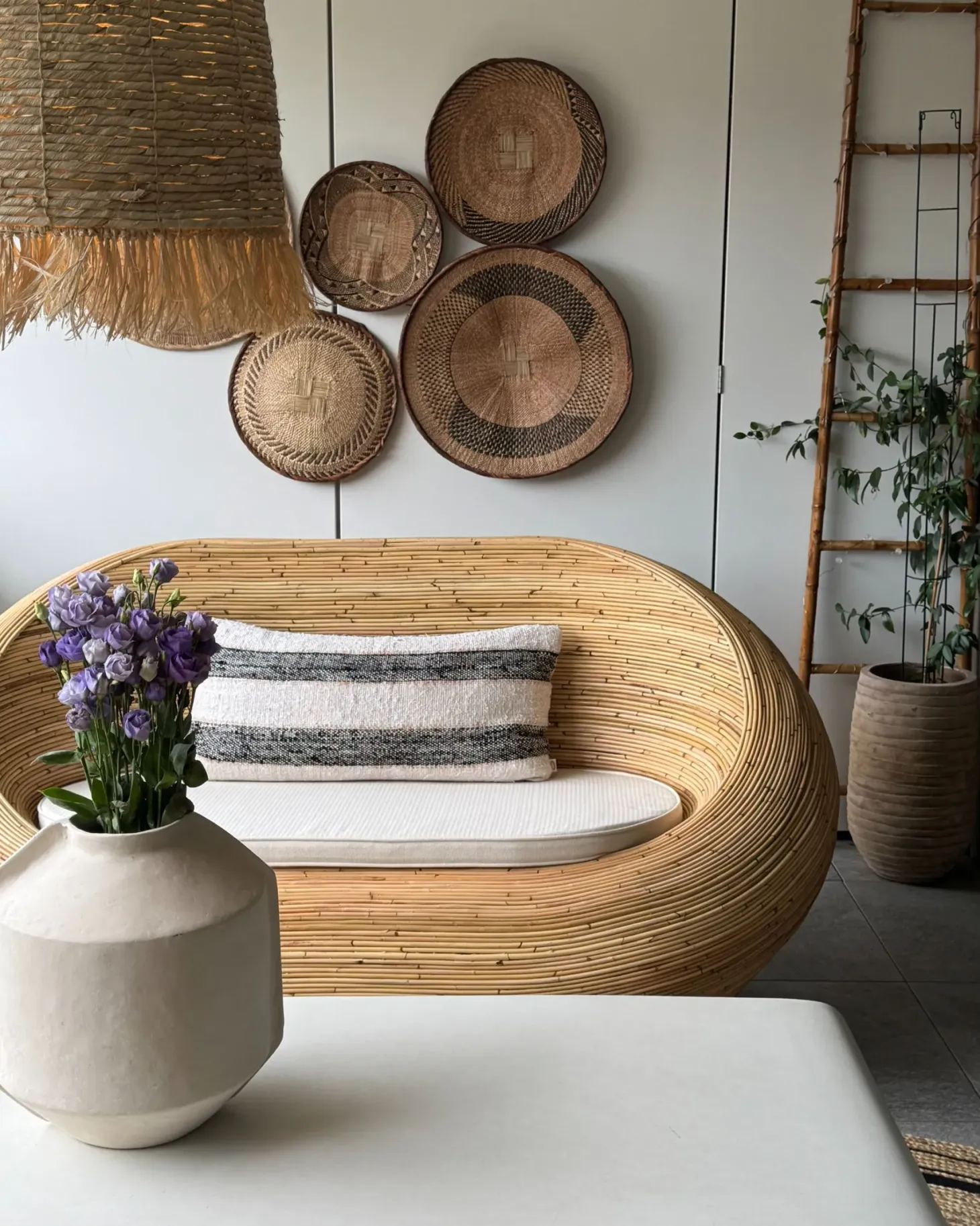 Sofa ogrodowa dla 2 osób MAIORI Rattan Naturalny