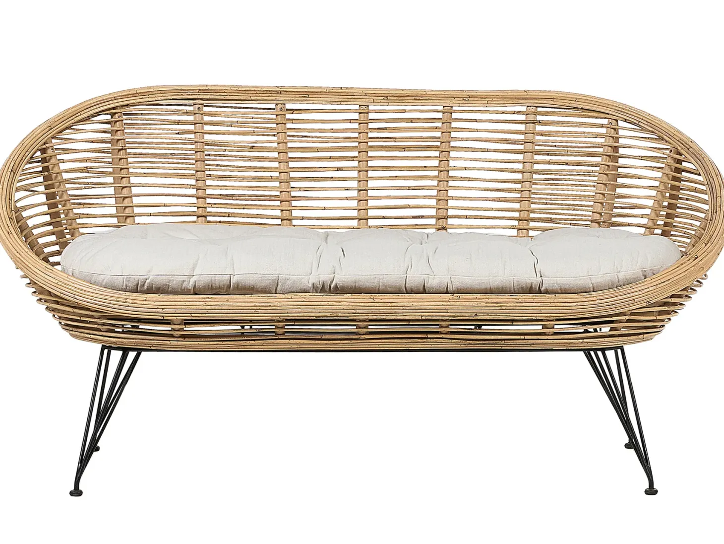 Sofa ogrodowa dla 2 osób MARATEA Rattan Naturalny