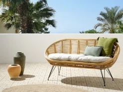 Sofa ogrodowa dla 2 osób MARATEA Rattan Naturalny
