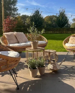 Sofa ogrodowa dla 2 osób MARATEA Rattan Naturalny