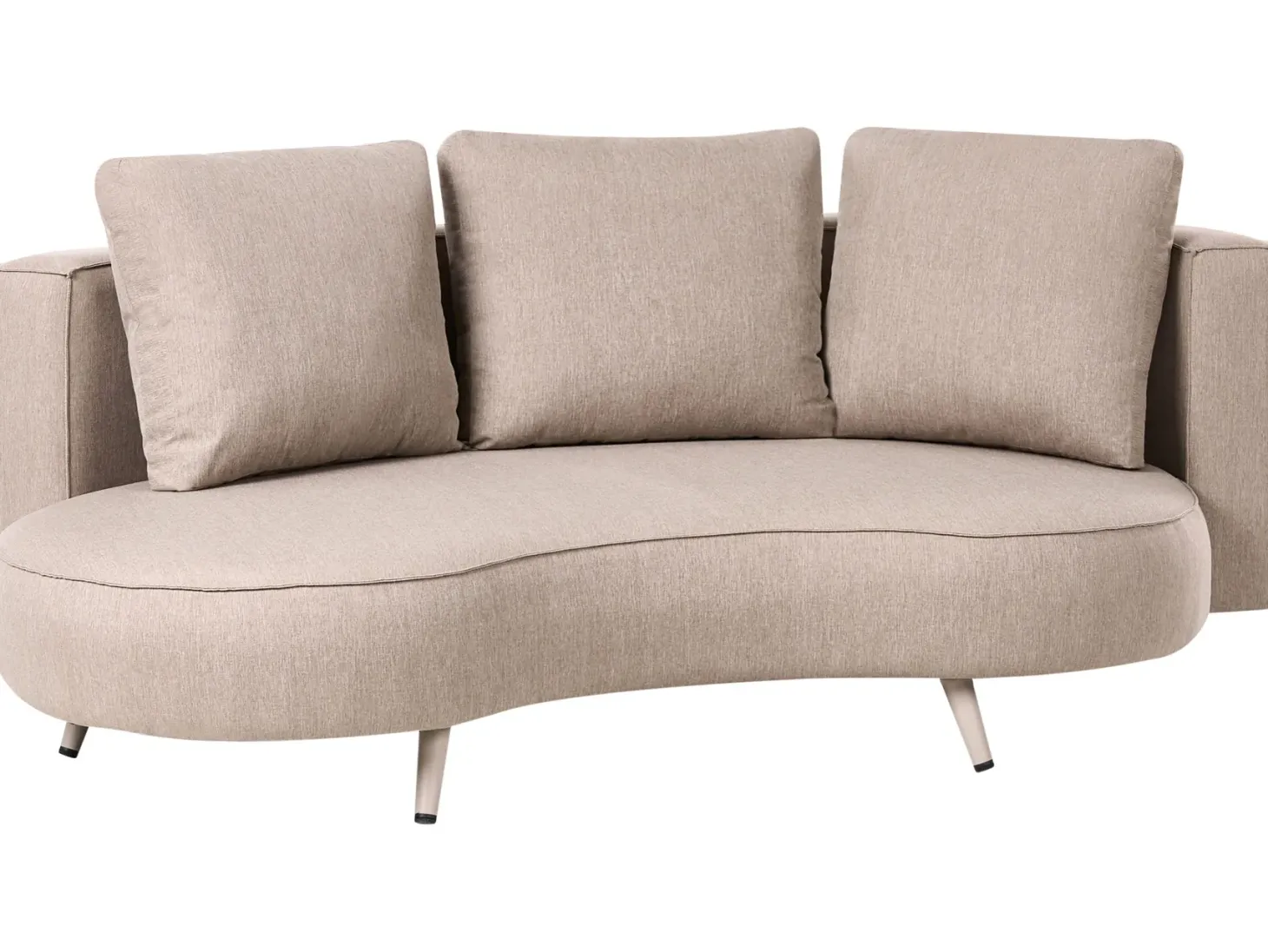 Sofa ogrodowa dla 3 osób PARORI Prawostronny Beżowy