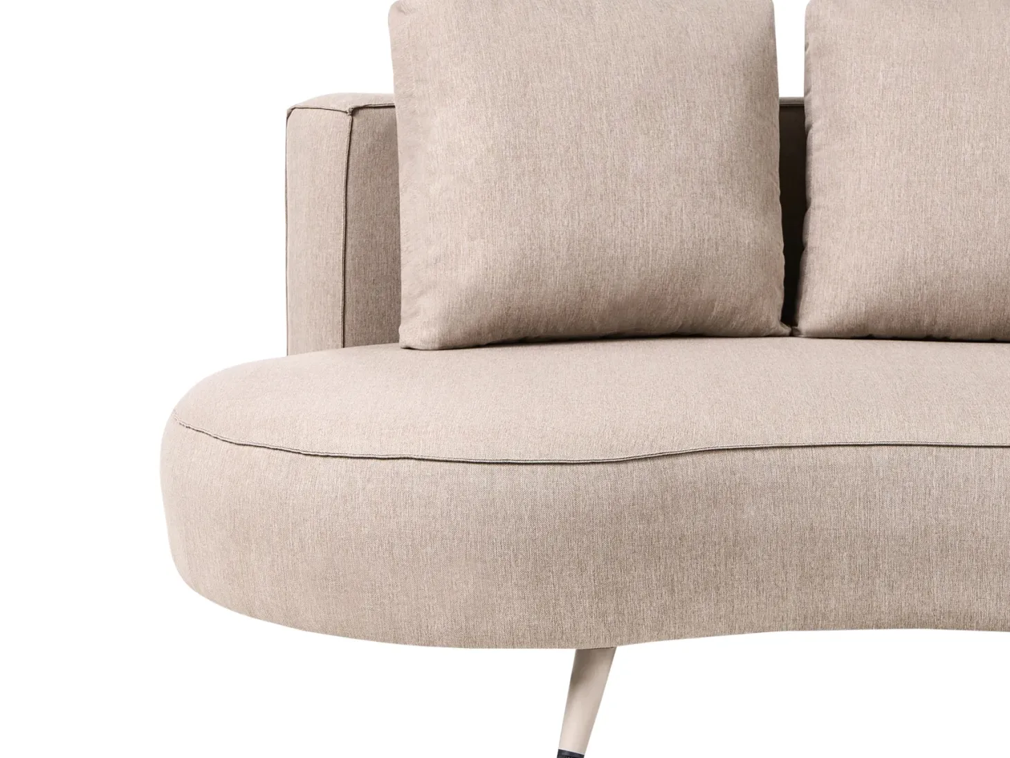Sofa ogrodowa dla 3 osób PARORI Prawostronny Beżowy