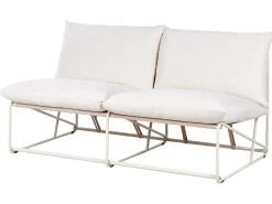 Sofa ogrodowa dla 2 osób PICO Metal Jasnobeżowy