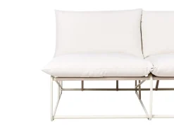Sofa ogrodowa dla 2 osób PICO Metal Jasnobeżowy