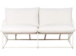 Sofa ogrodowa dla 2 osób PONTE Metal Jasnobeżowy