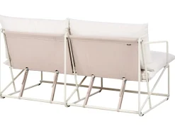 Sofa ogrodowa dla 2 osób PONTE Metal Jasnobeżowy