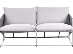 Sofa ogrodowa dla 2 osób PONTE Metal Szary
