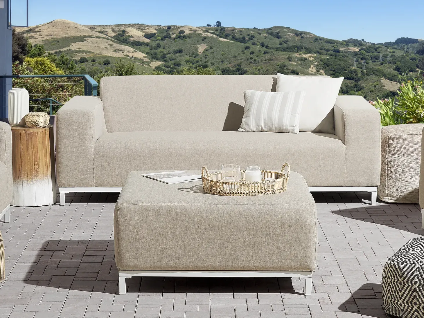 Sofa ogrodowa dla 2 osób ROVIGO Beżowy