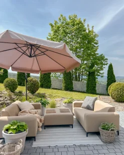 Sofa ogrodowa dla 2 osób ROVIGO Beżowy