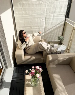 Sofa ogrodowa dla 2 osób ROVIGO Beżowy