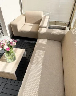 Sofa ogrodowa dla 2 osób ROVIGO Beżowy