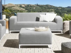 Sofa ogrodowa dla 2 osób ROVIGO Jasnoszary