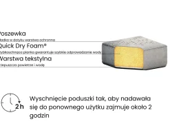 Sofa ogrodowa dla 2 osób ROVIGO Jasnoszary