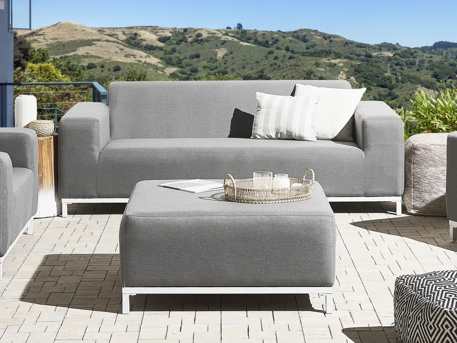 Sofa ogrodowa dla 2 osób ROVIGO Szary