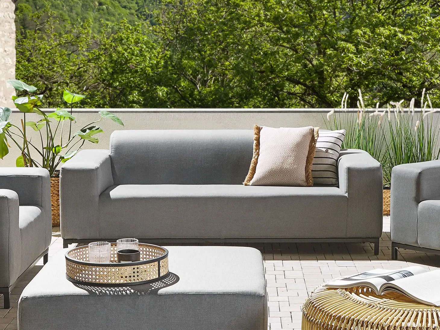 Sofa ogrodowa dla 2 osób ROVIGO Szary