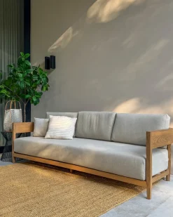 Sofa ogrodowa dla 3 osób SAMPIERI Metal Jasnobrązowy