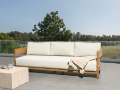 Sofa ogrodowa dla 3 osób SAMPIERI Metal Jasnobrązowy
