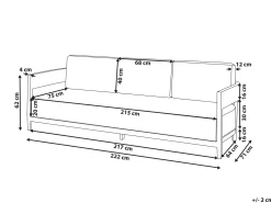 Sofa ogrodowa dla 3 osób SAMPIERI Metal Brązowy