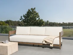 Sofa ogrodowa dla 3 osób SAMPIERI Metal Brązowy