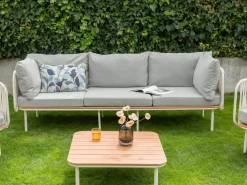 Sofa ogrodowa dla 3 osób SENISE Szary Metal