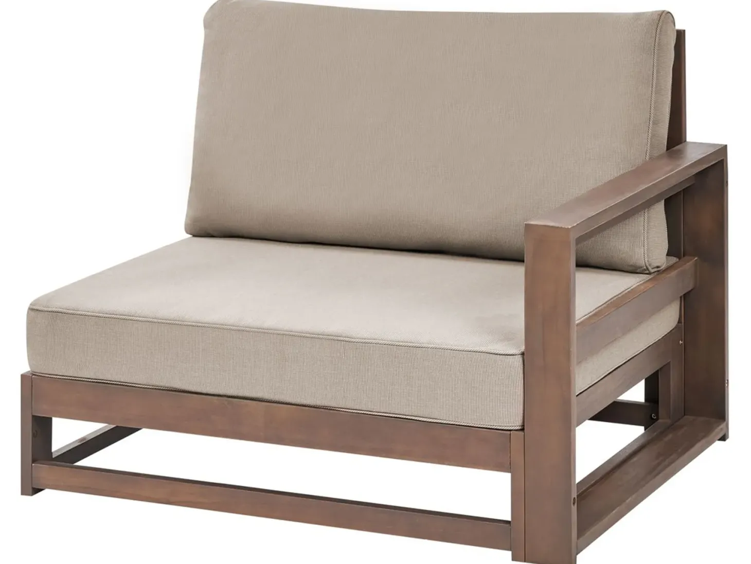 Sofa ogrodowa dla 3 osób TIMOR Modułowy Certyfikowane drewno akacjowe Ciemnobrązowy