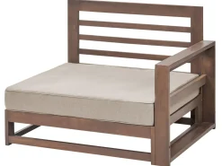 Sofa ogrodowa dla 3 osób TIMOR Modułowy Certyfikowane drewno akacjowe Ciemnobrązowy