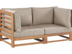 Sofa ogrodowa dla 2 osób TRANI Modułowy Certyfikowane drewno akacjowe Jasnobrązowy