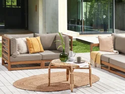 Sofa ogrodowa dla 2 osób TRANI Modułowy Certyfikowane drewno akacjowe Jasnobrązowy