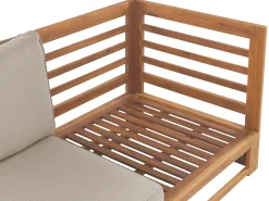 Sofa ogrodowa dla 2 osób TRANI Modułowy Certyfikowane drewno akacjowe Jasnobrązowy
