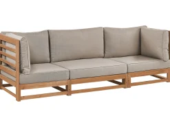 Sofa ogrodowa dla 3 osób TRANI Modułowy Certyfikowane drewno akacjowe Jasnobrązowy