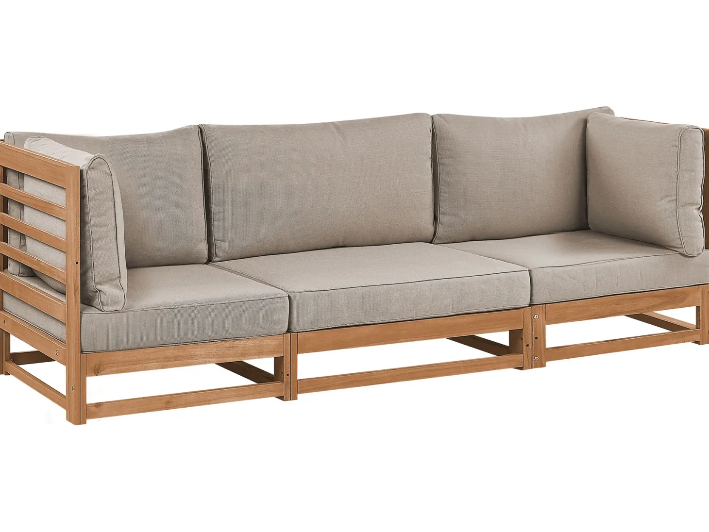 Sofa ogrodowa dla 3 osób TRANI Modułowy Certyfikowane drewno akacjowe Jasnobrązowy