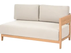 Sofa ogrodowa ze stolikiem dla 2 osób SAMPIERI Jasnobrązowy Metal