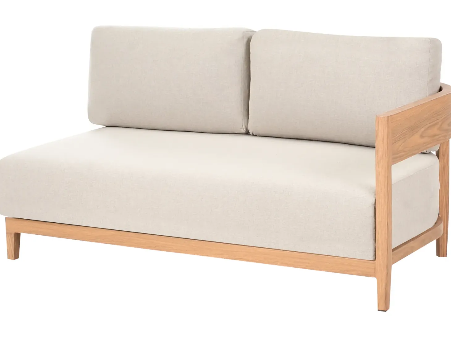 Sofa ogrodowa ze stolikiem dla 2 osób SAMPIERI Jasnobrązowy Metal