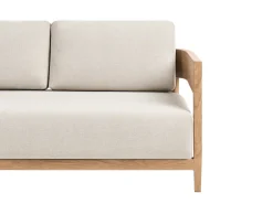 Sofa ogrodowa ze stolikiem dla 2 osób SAMPIERI Jasnobrązowy Metal